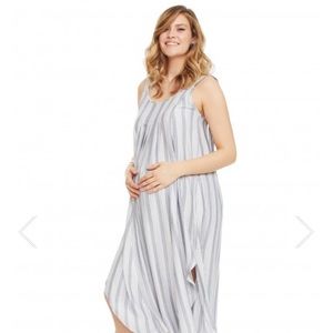 Rhoda blue stripe maternity dress size M